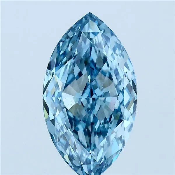 2.53ct Marquise Lab Grown Diamond (Colour Fancy Vivid Blue, Clarity VS1, IGI Certified)