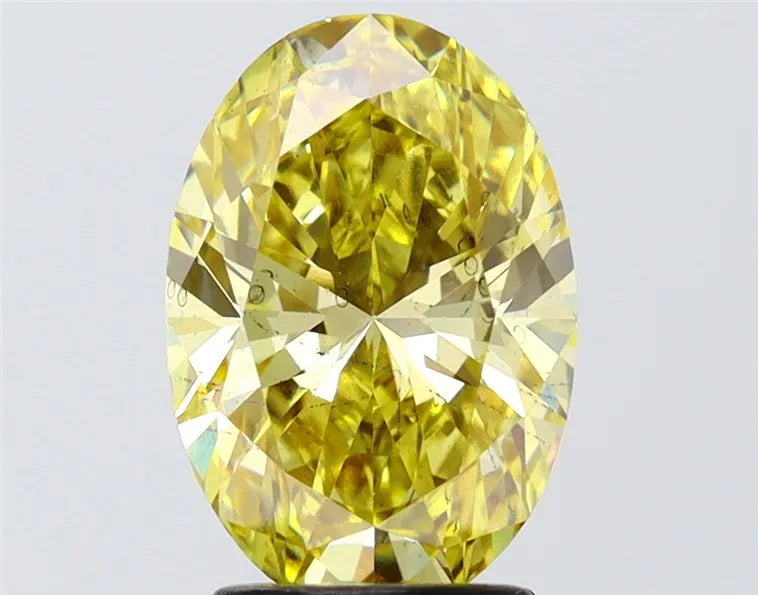 2.53ct Oval Lab Grown Diamond (Colour Fancy Intense Yellow, Clarity SI1, IGI Certified)