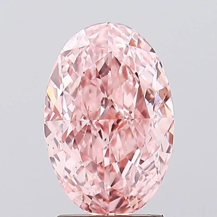 2.53ct Oval Lab Grown Diamond (Colour Fancy Vivid Pink, Clarity VS1, IGI Certified)
