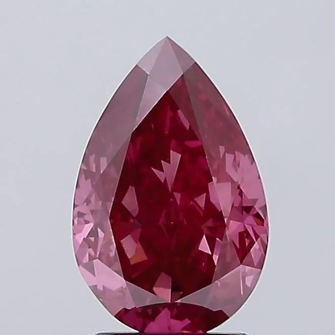 2.53ct Pear Lab Grown Diamond (Colour Fancy Deep Pink, Clarity VS1, IGI Certified)