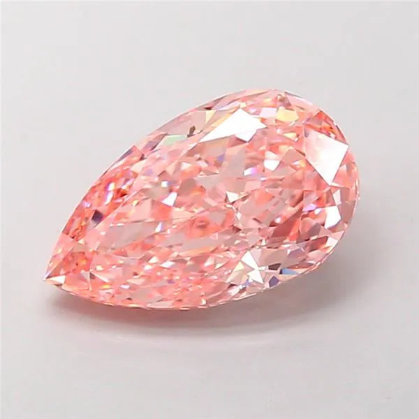 2.53ct Pear Lab Grown Diamond (Colour Fancy Vivid Pink, Clarity VVS2, IGI Certified)