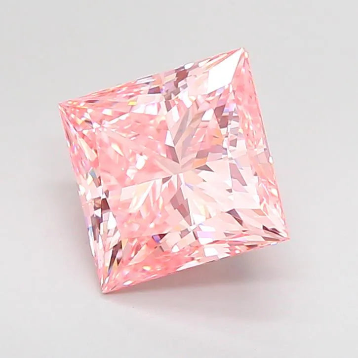 2.53ct Princess Lab Grown Diamond (Colour Fancy Intense Pink, Clarity VVS2, IGI Certified)