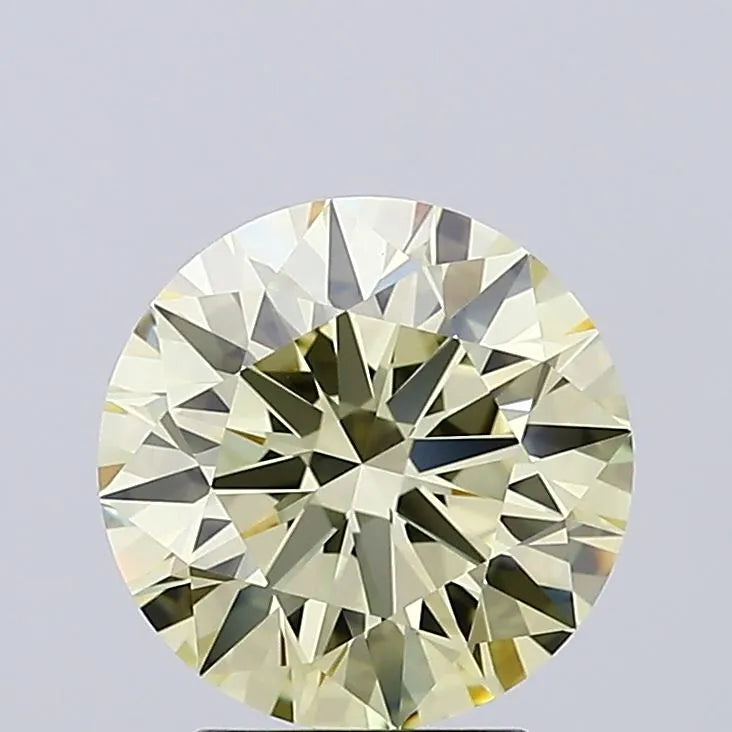 2.53ct Round Lab Grown Diamond (Colour Fancy Yellow, Clarity VVS1, Cut ID, IGI Certified)