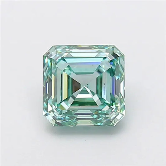 2.54ct Asscher Lab Grown Diamond (Colour Fancy Vivid Green, Clarity VS1, IGI Certified)