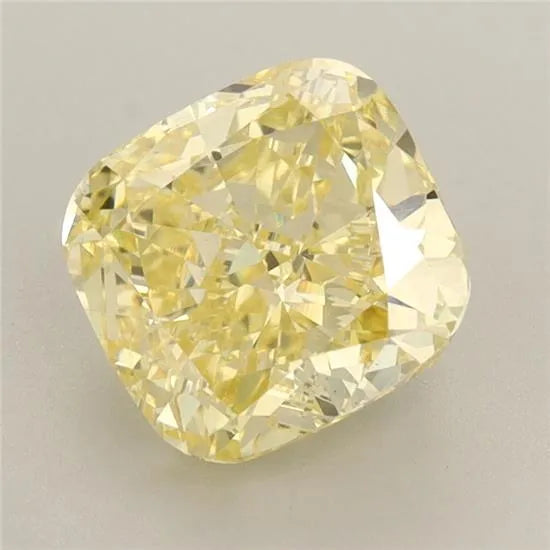 2.54ct Cushion brilliant Lab Grown Diamond (Colour Fancy Vivid Yellow, Clarity VS1, IGI Certified)