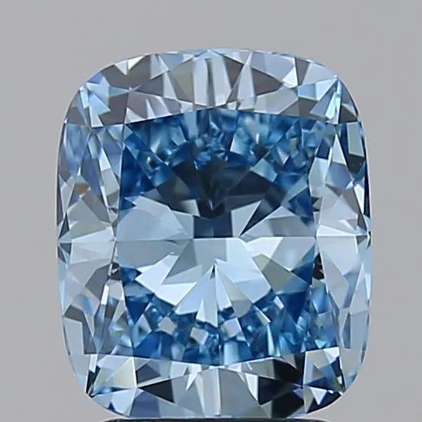 2.54ct Cushion modified Lab Grown Diamond (Colour Fancy Vivid Blue, Clarity IF, IGI Certified)