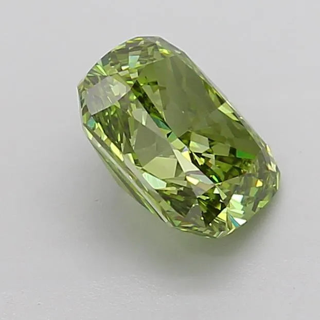 2.54ct Cushion modified Lab Grown Diamond (Colour Fancy Vivid Green, Clarity VS1, IGI Certified)