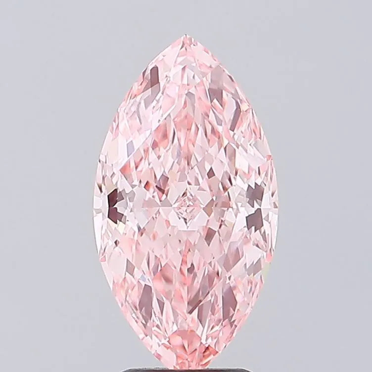 2.54ct Marquise Lab Grown Diamond (Colour Fancy Vivid Pink, Clarity VS1, IGI Certified)