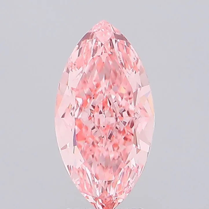 2.54ct Marquise Lab Grown Diamond (Colour Fancy Vivid Pink, Clarity VVS2, IGI Certified)