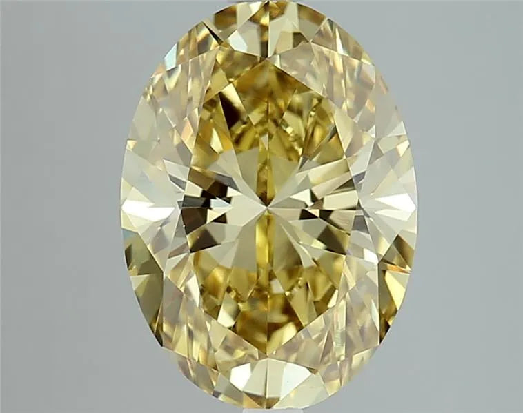 2.54ct Oval Lab Grown Diamond (Colour Fancy Intense Yellow, Clarity VVS2, IGI Certified)