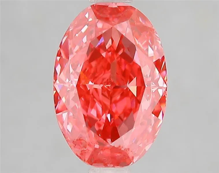 2.54ct Oval Lab Grown Diamond (Colour Fancy Vivid Pink, Clarity VS1, IGI Certified)