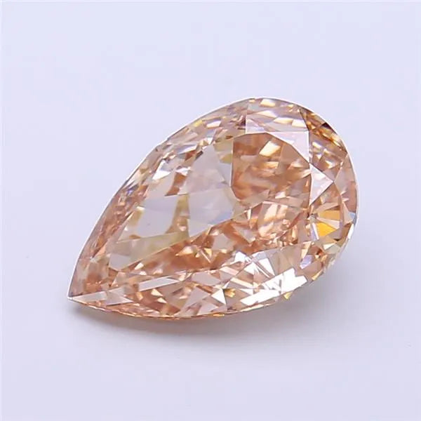 2.54ct Pear Lab Grown Diamond (Colour Fancy Light Brown, Clarity VS1, IGI Certified)