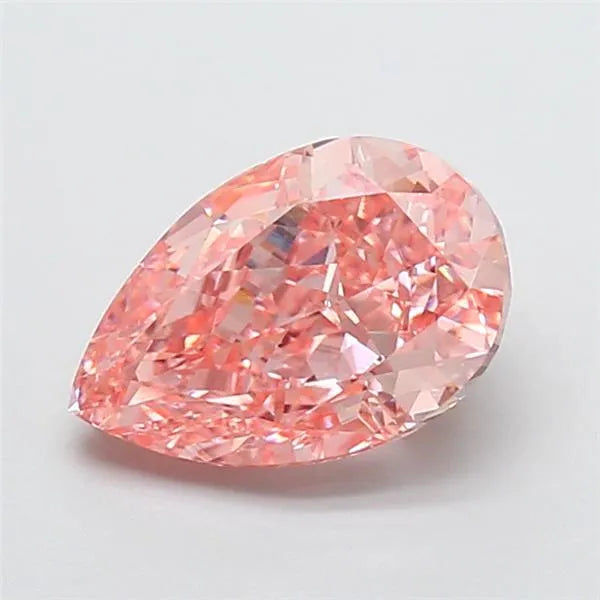 2.54ct Pear Lab Grown Diamond (Colour Fancy Vivid Pink, Clarity VVS2, IGI Certified)