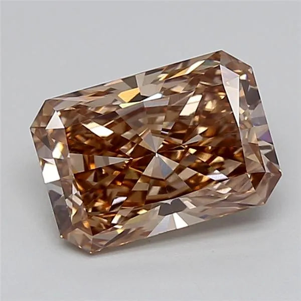 2.54ct Radiant Lab Grown Diamond (Colour Fancy Light Brown, Clarity VVS2, IGI Certified)