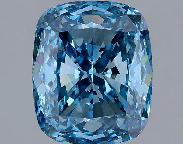 2.55ct Cushion modified Lab Grown Diamond (Colour Fancy Vivid Blue, Clarity VS1, IGI Certified)
