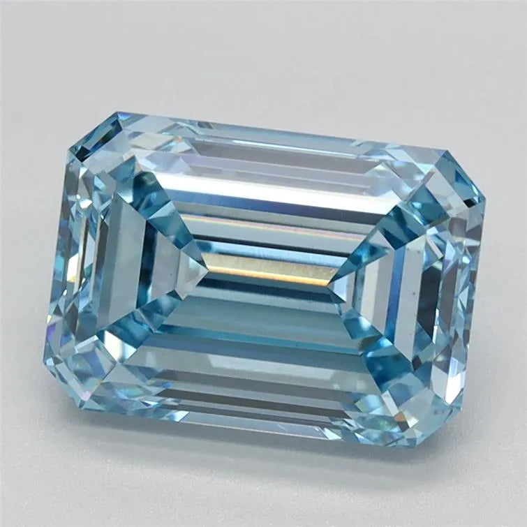 2.55ct Emerald Lab Grown Diamond (Colour Fancy Intense Blue, Clarity VVS2, IGI Certified)