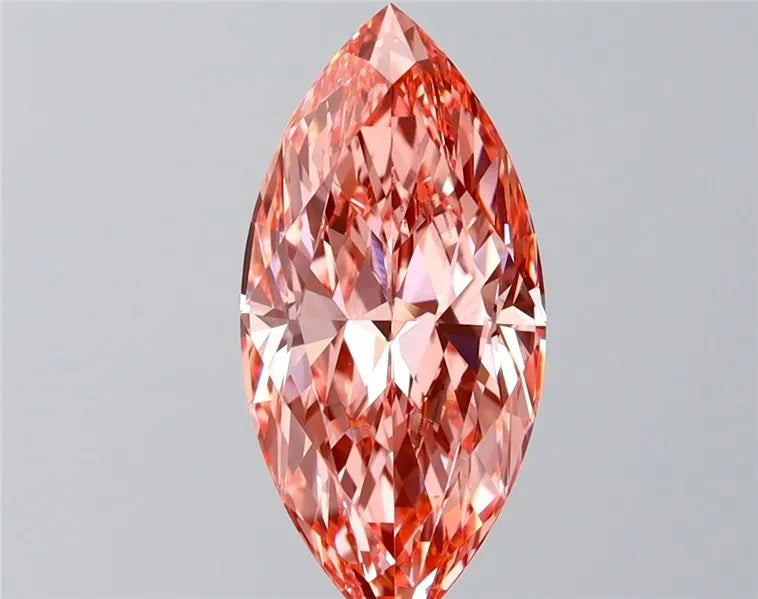 2.55ct Marquise Lab Grown Diamond (Colour Fancy Vivid Pink, Clarity VVS1, IGI Certified)