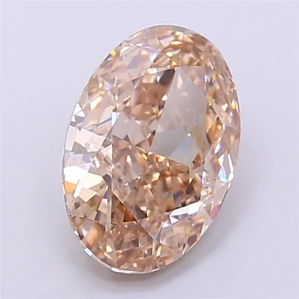 2.55ct Oval Lab Grown Diamond (Colour Fancy Light Brown, Clarity VVS2, IGI Certified)