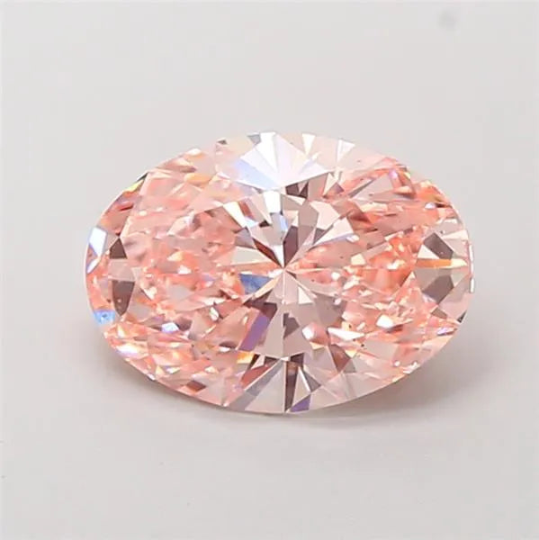 2.55ct Oval Lab Grown Diamond (Colour Fancy Vivid Pink, Clarity SI1, IGI Certified)
