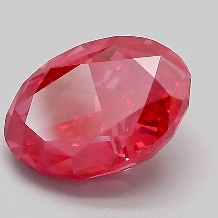 2.55ct Oval Lab Grown Diamond (Colour Fancy Vivid Pink, Clarity VVS2, IGI Certified)