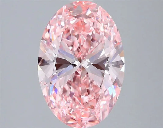 2.55ct Oval Lab Grown Diamond (Colour Fancy Vivid Pink, Clarity VVS2, IGI Certified)