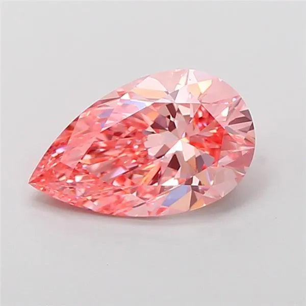 2.55ct Pear Lab Grown Diamond (Colour Fancy Vivid Pink, Clarity VS1, IGI Certified)