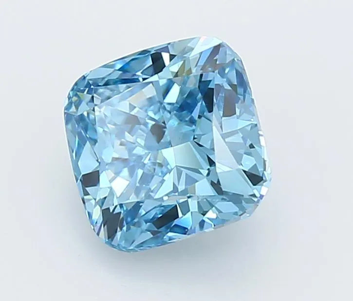 2.56ct Cushion modified Lab Grown Diamond (Colour Fancy Vivid Blue, Clarity VVS1, IGI Certified)