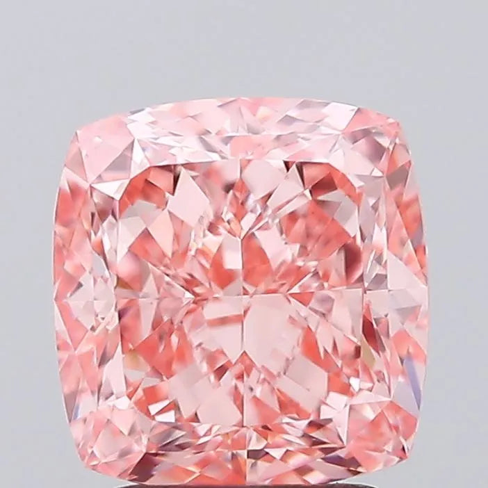 2.56ct Cushion modified Lab Grown Diamond (Colour Fancy Vivid Pink, Clarity VVS2, IGI Certified)