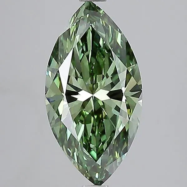 2.56ct Marquise Lab Grown Diamond (Colour Fancy Vivid Green, Clarity VS2, IGI Certified)