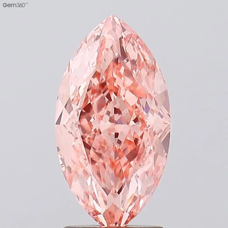 2.56ct Marquise Lab Grown Diamond (Colour Fancy Vivid Pink, Clarity VVS2, IGI Certified)