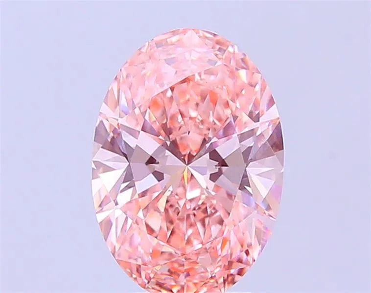 2.56ct Oval Lab Grown Diamond (Colour Fancy Vivid Pink, Clarity VS1, IGI Certified)