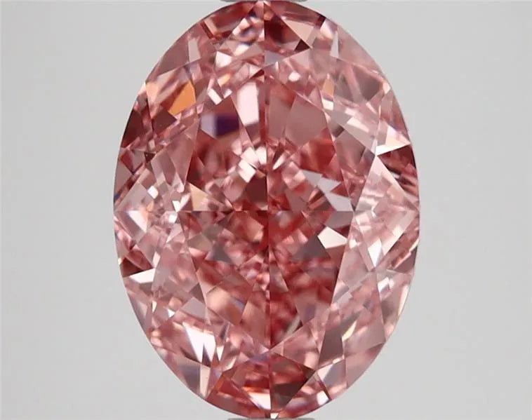 2.56ct Oval Lab Grown Diamond (Colour Fancy Vivid Pink, Clarity VVS1, IGI Certified)