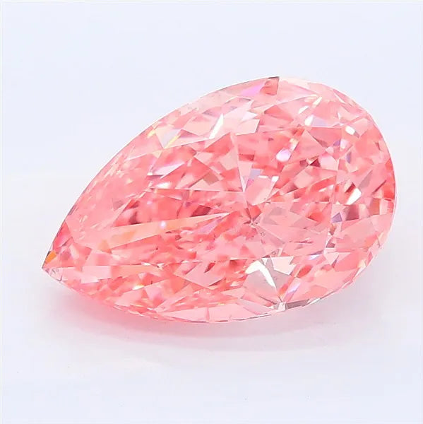 2.56ct Pear Lab Grown Diamond (Colour Fancy Vivid Pink, Clarity VS2, IGI Certified)