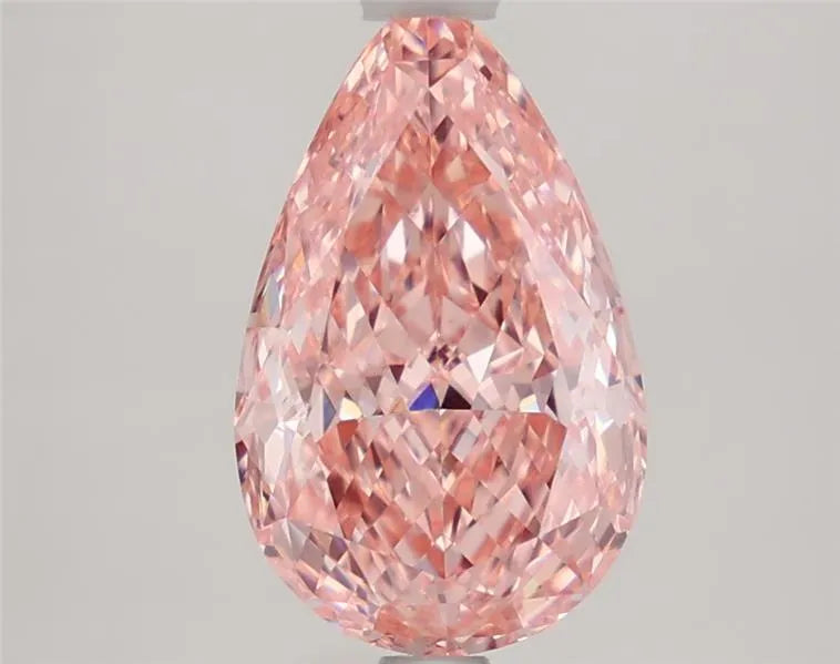 2.56ct Pear Lab Grown Diamond (Colour Fancy Vivid Pink, Clarity VVS2, IGI Certified)