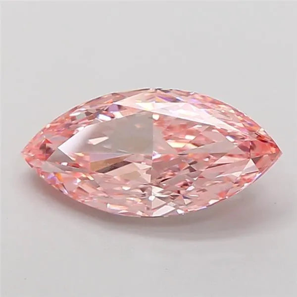 2.57ct Marquise Lab Grown Diamond (Colour Fancy Vivid Pink, Clarity VVS2, IGI Certified)