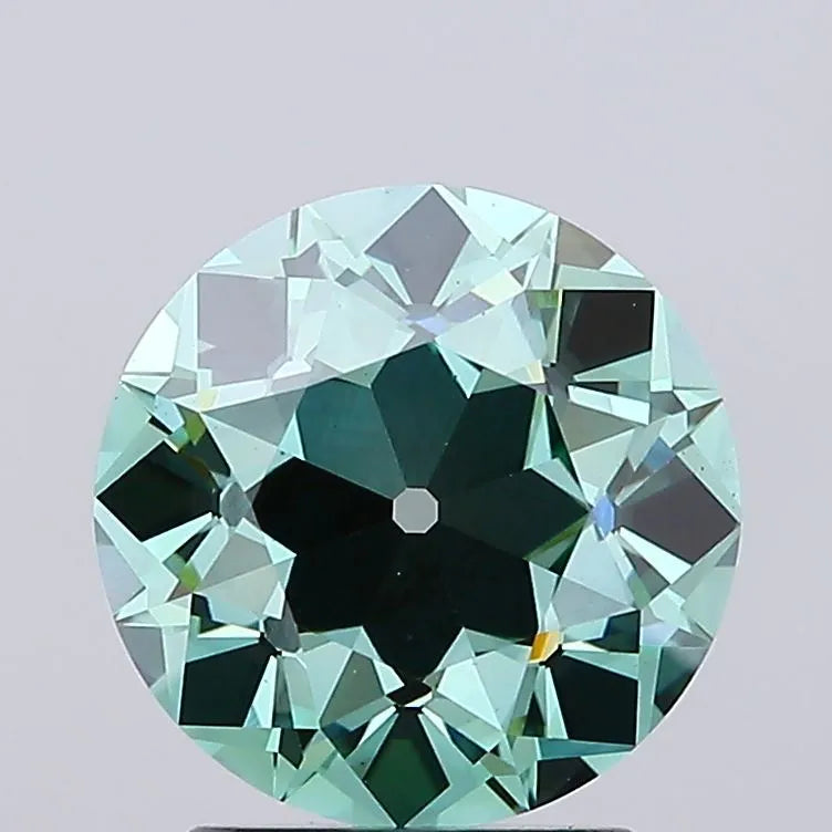 2.57ct Old european cut Lab Grown Diamond (Colour Fancy Vivid Green, Clarity VS1, IGI Certified)