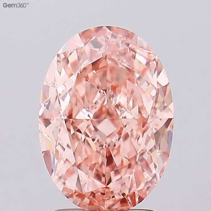 2.57ct Oval Lab Grown Diamond (Colour Fancy Intense Pink, Clarity VS1, IGI Certified)