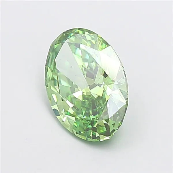 2.57ct Oval Lab Grown Diamond (Colour Fancy Vivid Green, Clarity VS2, IGI Certified)