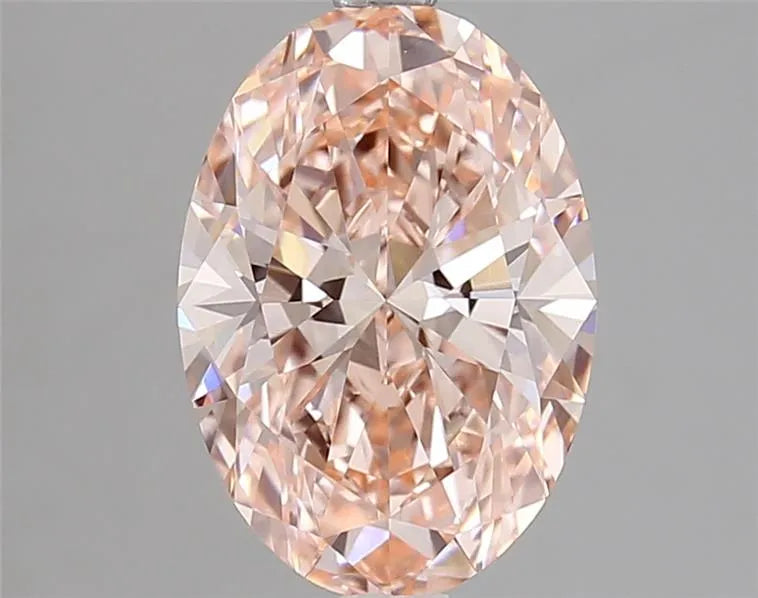2.57ct Oval Lab Grown Diamond (Colour Fancy Vivid Pink, Clarity VVS2, IGI Certified)