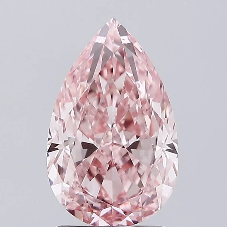 2.57ct Pear Lab Grown Diamond (Colour Fancy Intense Pink, Clarity VVS2, IGI Certified)