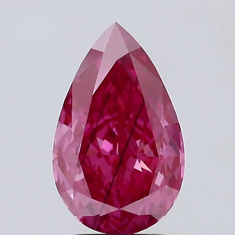2.57ct Pear Lab Grown Diamond (Colour Fancy Vivid Pink, Clarity SI1, IGI Certified)