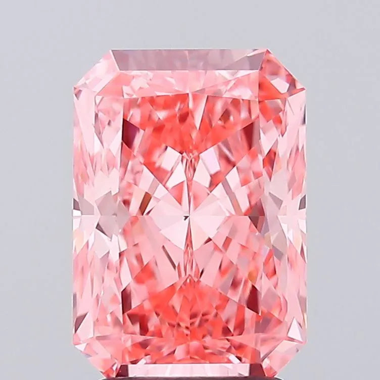 2.57ct Radiant Lab Grown Diamond (Colour Fancy Vivid Pink, Clarity VVS2, IGI Certified)