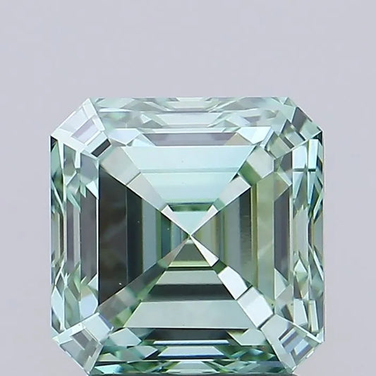 2.58ct Asscher Lab Grown Diamond (Colour Fancy Intense Green, Clarity VS1, IGI Certified)