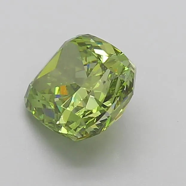 2.58ct Cushion modified Lab Grown Diamond (Colour Fancy Vivid Green, Clarity VVS2, IGI Certified)