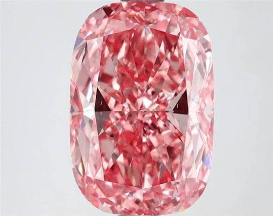 2.58ct Cushion modified Lab Grown Diamond (Colour Fancy Vivid Pink, Clarity VS2, IGI Certified)