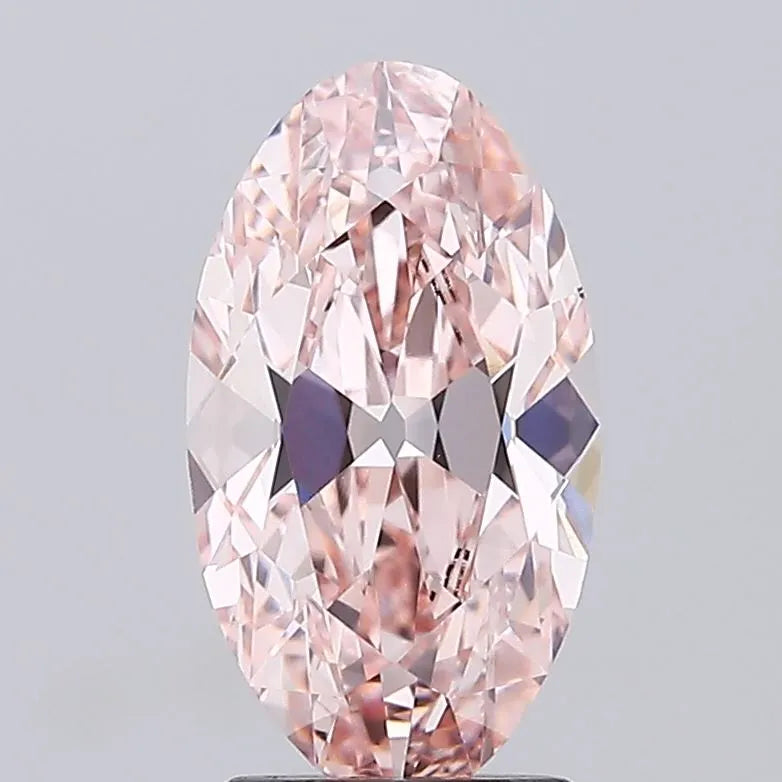 2.58ct Oval Lab Grown Diamond (Colour Fancy Light Pinkish Brown, Clarity VS1, IGI Certified)