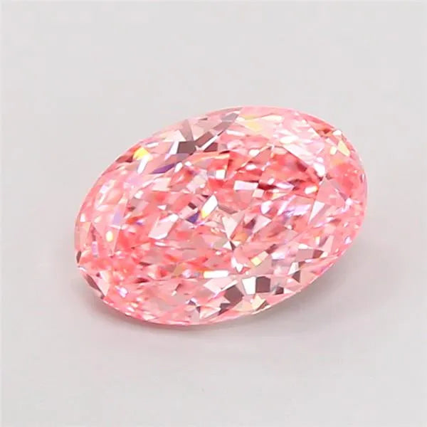 2.58ct Oval Lab Grown Diamond (Colour Fancy Vivid Pink, Clarity VS1, IGI Certified)