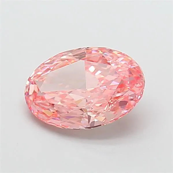 2.58ct Oval Lab Grown Diamond (Colour Fancy Vivid Pink, Clarity VS1, IGI Certified)