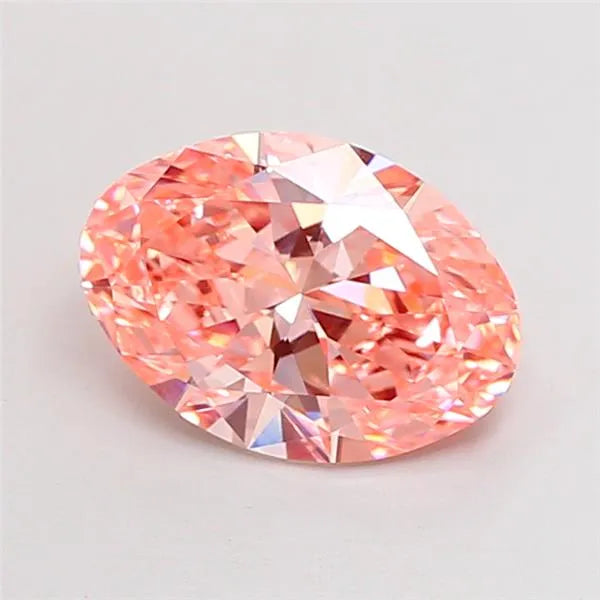 2.58ct Oval Lab Grown Diamond (Colour Fancy Vivid Pink, Clarity VVS1, IGI Certified)