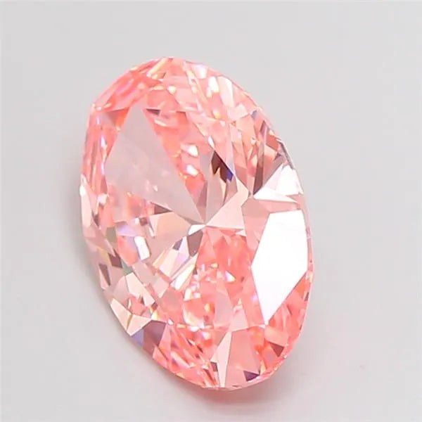 2.58ct Oval Lab Grown Diamond (Colour Fancy Vivid Pink, Clarity VVS2, IGI Certified)